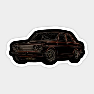 Datsun 510 Outline - Drive the Classic Sticker